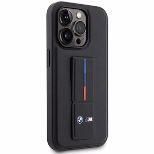 BMW Grip Stand Hot Stamp iPhone 14 Pro macins - Melns