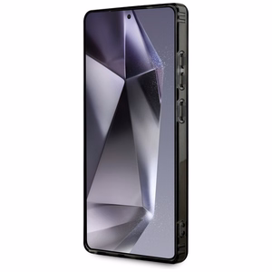 AMG Divu slāņu rombu Magnētiskais viedtālruņa apvalks Samsung Galaxy S25 Ultra - melns/sarkans