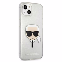 Karl Lagerfeld Glitter Karl's Viedtālruņa apvalks iPhone 13 mini - sudrabains