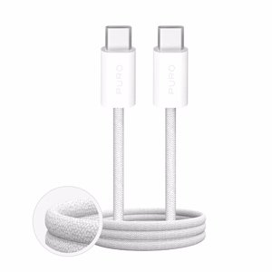 Puro Fabrik 4 240W pīts USB-C - USB-C 1m kabelis - balts