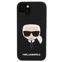 Karl Lagerfeld KLHCP13SSLKHBK silikona viedtālruņa apvalks iPhone 13 mini 5,4" Karl's Head, melns
