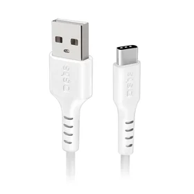 SBS TECABLEMICROC15W USB-A - USB-C kabelis 1,5 m - balts