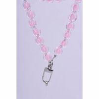 COLORFUL tālruņa siksniņa, tālruņa piekariņš / auklas garums 120 cm (60 cm cilpā) / ap kaklu – gaiši rozā