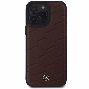 Mercedes MB Waves Ādas apvalks iPhone 16 Pro Max - sarkans
