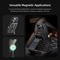 Rock Īpaši plāns Aramīda šķiedras Kevlar 600D viedtālruņa apvalks Iphone 16 Pro Max melns