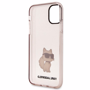 Karl Lagerfeld KLHCN61HNCHTCP iPhone 11 / Xr 6.1" rozā/rozā cietais apvalks Ikonik Choupette