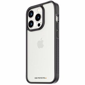 PanzerGlass ClearCase viedtālruņa apvalks iPhone 15 Pro – militārā līmeņa sertificēts, caurspīdīgs un melns