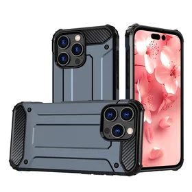 Hybrid Armor viedtālruņa apvalks iPhone 16 Pro Max - zils