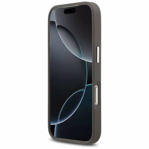 Karl Lagerfeld FW Grained Karl & Choupette Heads Pins & Logo viedtālruņa apvalks iPhone 17 Pro - pelēks