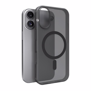 Puro Daylight Magnētiskais saderīgs silikona viedtālruņa apvalks iPhone 17 - caurspīdīgs melns