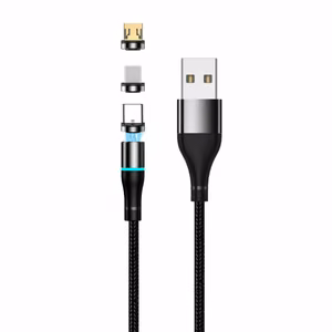 Setty USB magnetic cable 1m 2A nylon black