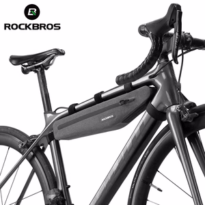 Rockbros AS-052 ūdensnecaurlaidīga velosipēda rāmja soma - pelēka