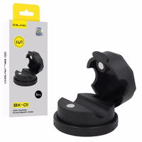 Blavec Cable organizer BX-01 self-adhesive clip melns - 3 pieces