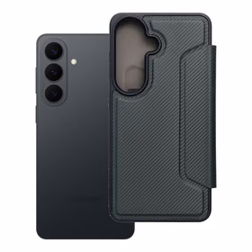 RAZOR grāmatas tipa viedtālruņa apvalks SAMSUNG S26, tumši zaļš