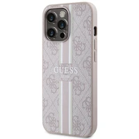 Guess GUHMP13LP4RPSP iPhone 13 Pro / 13 6.1" rozā/rozā cietais apvalks 4G Printed Stripes MagSafe