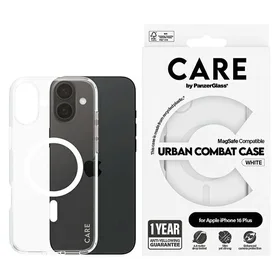 CARE by PanzerGlass Flagship viedtālruņa apvalks iPhone 16 Plus 6.7" balts/balts magnētiskais 1339