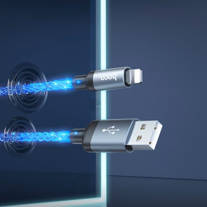Kabelis USB A uz Lightning Hoco 2,4A 1 m U112 pelēks