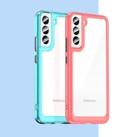 Outer Space viedtālruņa apvalks Samsung Galaxy S22 + (S22 Plus) cietais vāks ar gēla rāmi zila