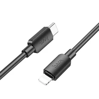 Kabelis USB C uz Lightning Hoco PD 2,4A 20W 1 m X96 melns