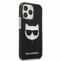 Karl Lagerfeld KLHCP13LTPECK iPhone 13 Pro / 13 6.1" cietais apvalks melns/melns Choupette Galva