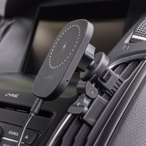 Maxlife turētājs automašīnas ventilācijas atverei MXCH-16 magnētiskais ar bezvadu uzlādi melns 15W