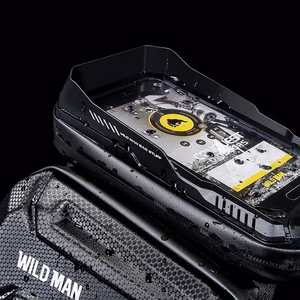 WILDMAN ceļojumu soma velosipēda stūrei ar rāvējslēdzēju, 0,6L (4 "- 7"), XT3, melna