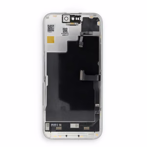FixCell LCD displejs iPhone 15 Pro SOFT OLED 120 Hz tuvuma un gaismas sensora lokanajam kabelim (diagnosticējams: lietots)