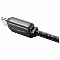 USAMS Kabelis USB-C uz USB-C 100W 1,2m Zinc Alloy Fast Charging Data Cable Meteor Series SJ744USB01 (US-SJ744)