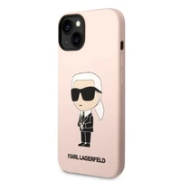 Karl Lagerfeld KLHCP14MSNIKBCP iPhone 14 Plus 6.7" cietais apvalks rozā/rozā Silikona Ikonik