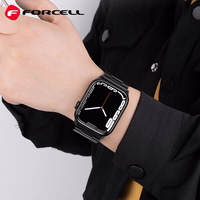 FORCELL F-DESIGN FA10 nerūsējošā tērauda pulksteņa siksna Apple Watch 38 / 40 / 41 mm - melna
