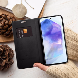 Flip case for Xiaomi Redmi NOTE 14 4G (GLOBAL - 164,84mm x 78,15mm x 8,16mm) Luna Book Carbon black