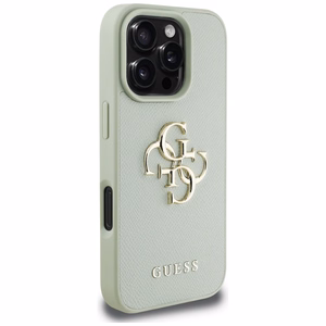 Guess Grained Big 4G Logo Small Classic Logo case for iPhone 16 Pro - green