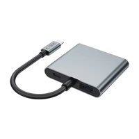 Tech-Protect HB08 4in1 USB-C + USB2.0 + 2 x HDMI 4K 60HZ adapteris - pelēks