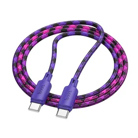Kabelis USB C uz USB C Hoco 3A 60W 1 m X116 gradienta violeta