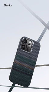Benks Magnētiskais Armor Pro Aurora Kevlar 600D Apvalks (BC66) Iphone 16 Pro Max (Kameras Vadības Poga)
