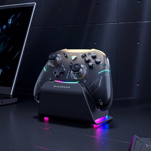 Machenike G5Pro Premium Edition Wireless Game Controller with Charging Station - Black and Gold