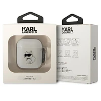 Karl Lagerfeld KLA2HNCHTCT Airpods 1/2 apvalks caurspīdīgs Ikonik Choupette