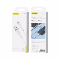 FONENG kabelis X90 Micro USB 2.1A 1M balts