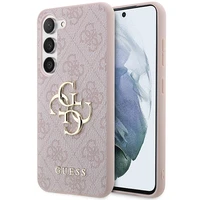 Guess GUHCS23S4GMGPI S23 S911 rozā/rozā cietais apvalks 4G Big Metal Logo