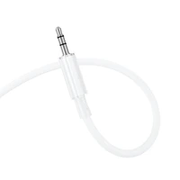Borofone Kabelis AUX BL21 Lemon - 3,5 mm audio ligzda uz 3,5 mm audio ligzdu - 1 metra garš balts kabelis