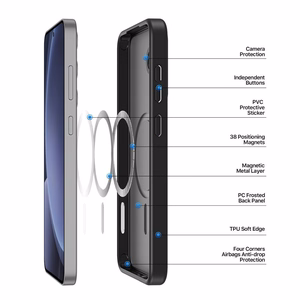 DUX DUCIS viedtālruņa apvalks YIND saderīgs ar MagSafe SAMSUNG S25 Plus melns