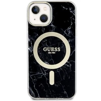 Guess GUHMP14MPCUMAK iPhone 14 Plus 6.7" Viedtālruņa apvalks melns marmors Magnētiskais