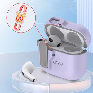 Tech-Protect plāns āķa apvalks AirPods 4 - violets