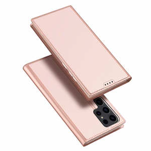 Dux Ducis Skin Pro viedtālruņa apvalks Samsung S24 Ultra ar atloku - rozā
