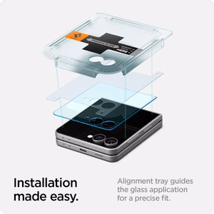 Spigen Glas.TR EZ Fit HD Tempered Glass Screen Protector for Samsung Galaxy Z Flip 7 - Transparent