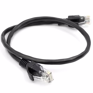 Kabelis Cat5E UTP, 0.5m, melns
