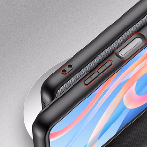 Dux Ducis Fino viedtālruņa apvalks pārklāts ar neilona materiālu Poco M4 Pro 5G zila