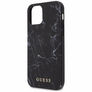 Guess Marble viedtālruņa apvalks iPhone 12 mini - melns