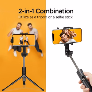 selfiju nūja Spigen S540W Bluetooth ar trijkāji - melns