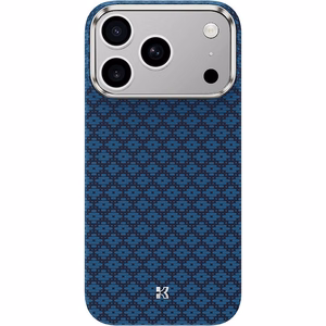 Zils Benks Magnetic Armor Air Armor Grid 600D kevlara vāciņš ar metāla rāmi (C.K.FL.AP.BE.0072), paredzēts iPhone 18 Pro / iPhone 17 Pro
